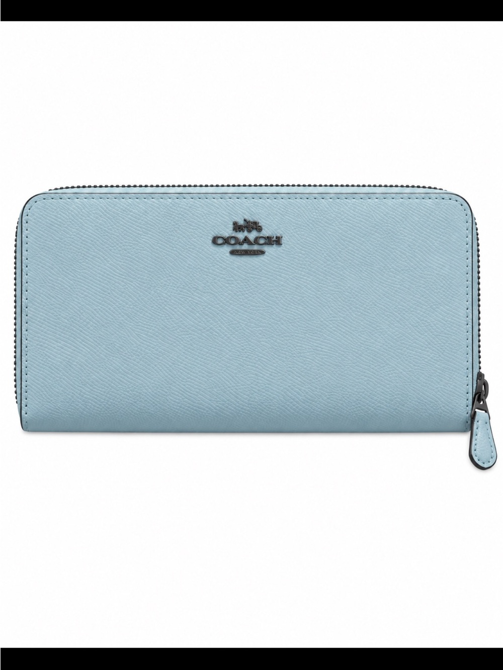 Coach 2021 Leather Zip Around Wallet in Ice Blue in EUC
